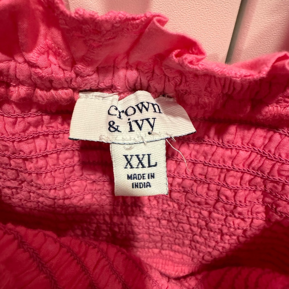 Crown & Ivy Pink Eyelet Cotton maxi dress - Picture 3 of 3